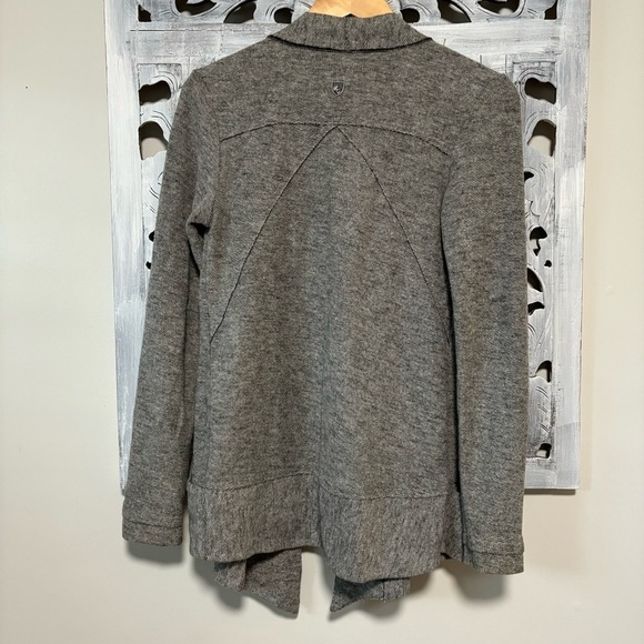 Kuhl Nova Gray Wool Blend Open Front Wrap Cardigan - Picture 4 of 10